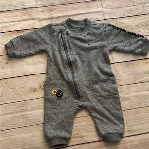 Calvin Klein boys 3-6M one piece gray